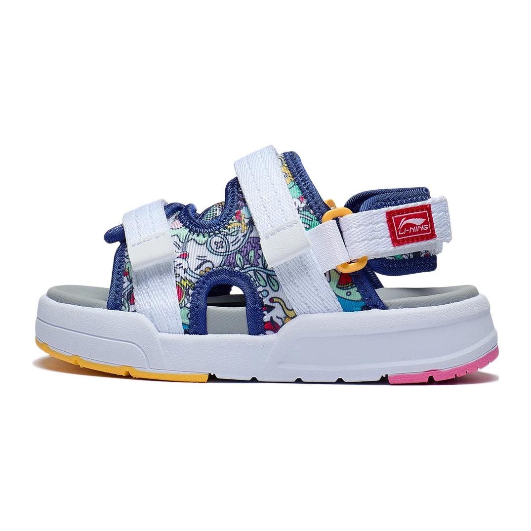 Disney X Li Ning Детские удобные дышащие легкие сандалии Детские сандалии Белый Синий YKKT010-4 27 white Li-Ning