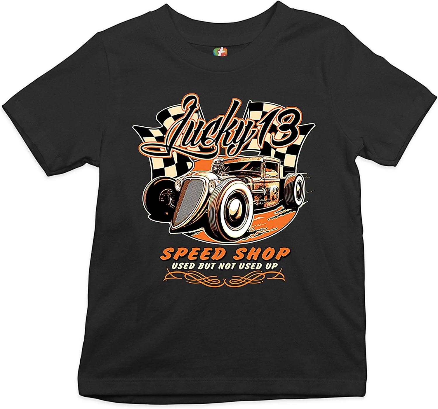 Счастливая 13 Speed Shop Детская футболка Rat Rod Route 66 Дети S чёрный Comfortable season