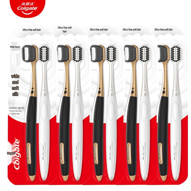 Семейная зубная щетка Colgate с мягкой щетиной (10-Pack) black
