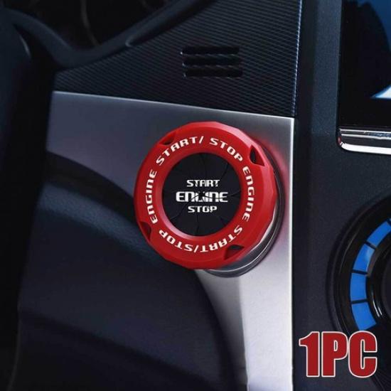 1× Car Parts Engine Start Stop Push Button Switch Cover Sticker Car Accessories красный черный 91140106MA0LUDA33H