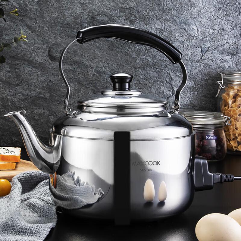 Свистящий чайник для плиты Meichu 6 л из нержавеющей стали 304 gray maxcook
