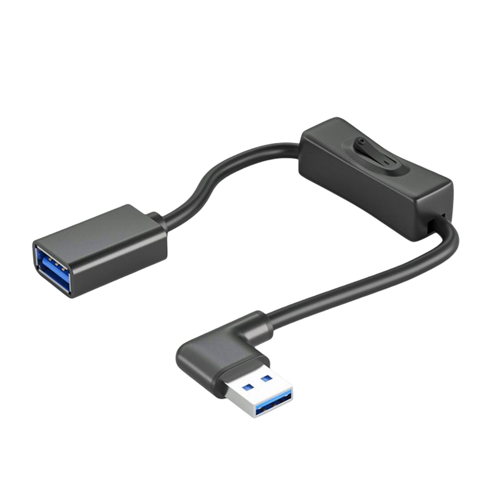 Удлинительный кабель USB3.0 с выключателем питания, поддержкой передачи данных и питания для вентиляторов с питанием от USB. 10CM black Be Free