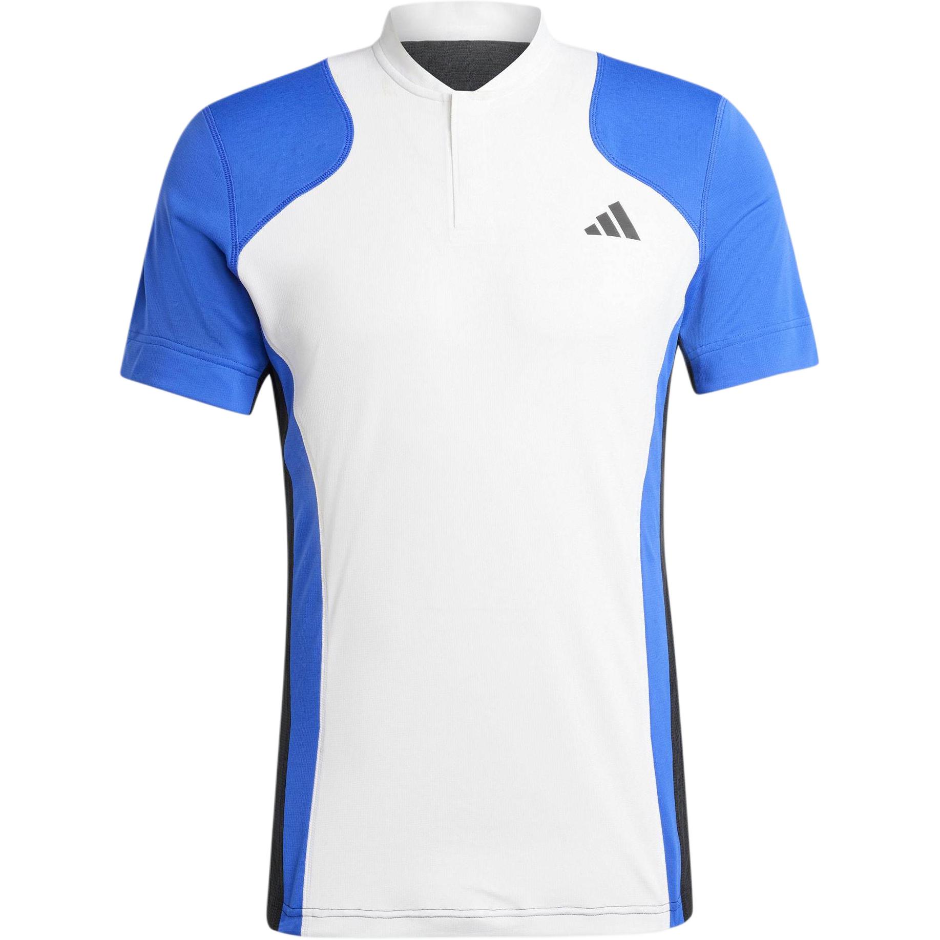 Adidas Теннисное Pro Heat.Rdy Удобная Мягкая Короткий Рукав Поло Мужское Поло Белый Ярко-Синий Черный IW6197 M blue