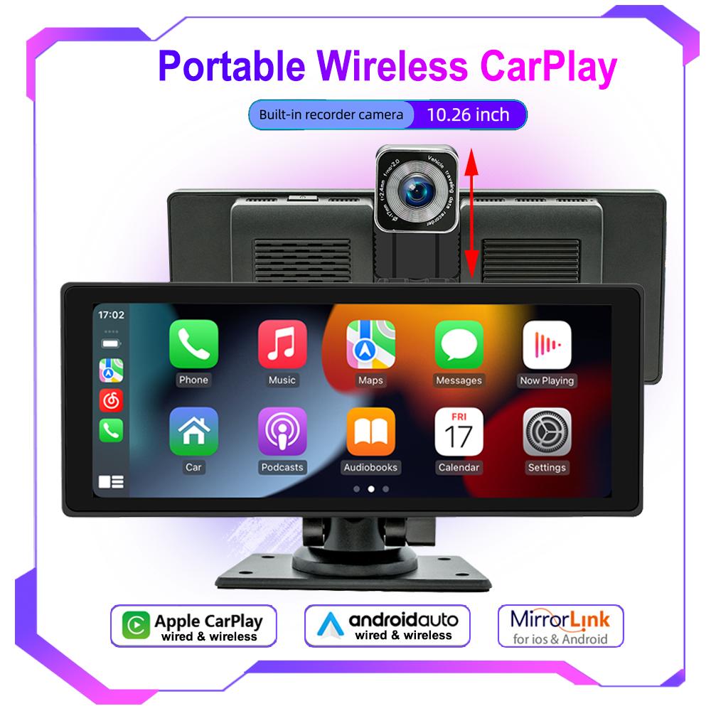 10,26-дюймовый сенсорный экран, стерео радио, беспроводная Carplay, Android Auto, MP5-плеер, BT Mirrorlink, видеорегистратор с камерой gray Innovations