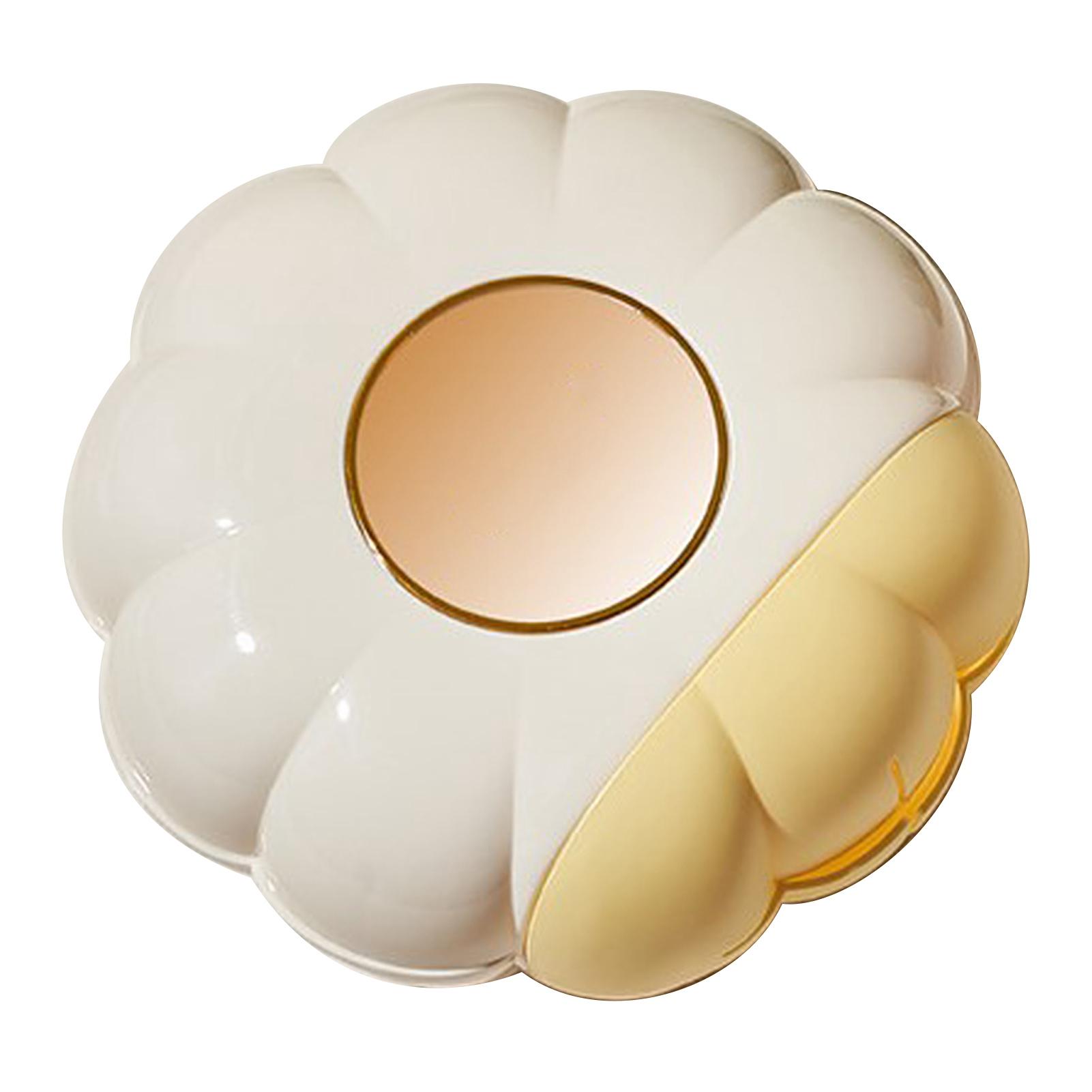 Fresh Keeping Bag Storage Box Creamy White Flower Shape Multifunctional Space Saving Plastic Wall beige OutsideWorld