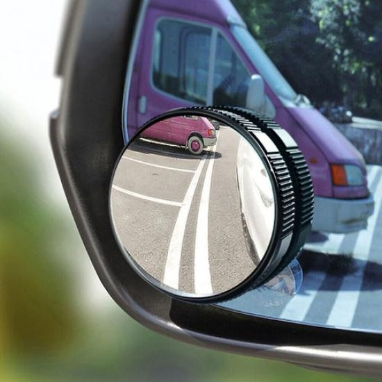 2x Car Parts Blind Spot Mirror Glass Convex 360° Side Rear View Mirror Auxiliary black 16239703772