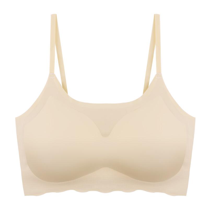 Сексуальные женские бюстгальтеры пуш-ап Gather Bralette бесшовный бюстгальтер без косточек Soutien Gorge Femme удобное нижнее белье однотонный жилет бюстгальтер L white Framont Fashion House