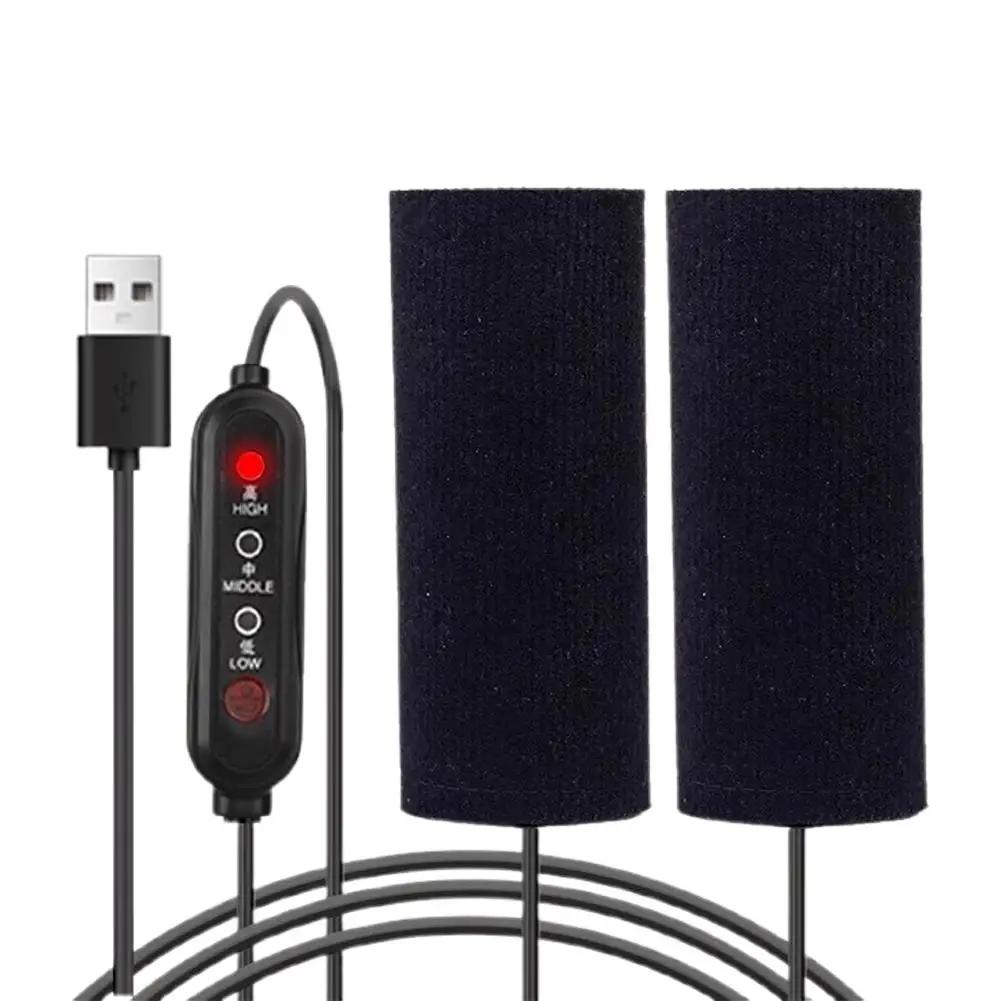 Подогрев руля мотоцикла Зимний теплый USB Мотоцикл Скользящая регулируемая ручка Нагрев 3-уровневая крышка Крышка Анти-ручка V1E7 black World Auto Parts