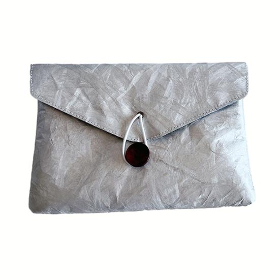 Бумажная папка-файл Tyvek с вкладышем Водонепроницаемый конверт-портфолио с кнопкой Портативный защитный чехол для планшета для iPad Документов серебряный NovaNet