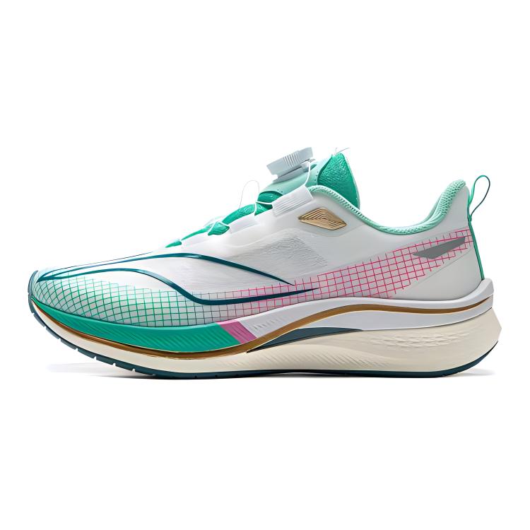 Кроссовки для бега Li Ning Children Red Rabbit 7 Pro Young, удобные, прочные, с низким верхом, детские кроссовки для бега, зеленые, белые, YKFV198-7 37 gray Li-Ning