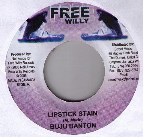 7-дюймовая пластинка BUJU BANTON / KANANGA - Lipstick Stain / Like Your Style NONE Free Willy 2005 Ямайка Регги, Ска и Даб Б/у RecordCityJP