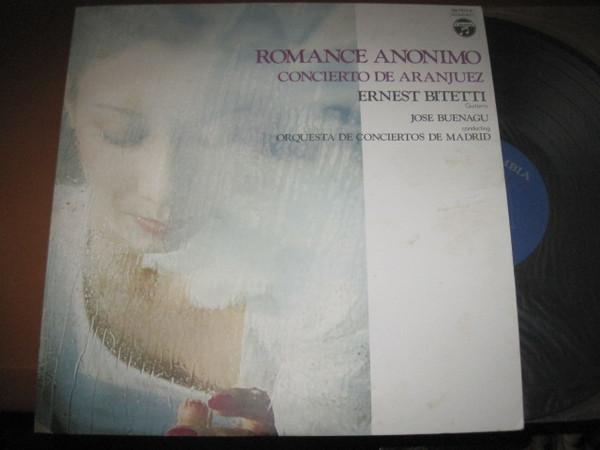 LP Пластинка ERUNEST BITETTI(ГИТАРА) ХОСЕ БУЭН - Анонимный романс Концерт Аранхуэс OQ7072 NIPPON COLUMBIA 1975 Япония Оби Классика Б/У RecordCityJP