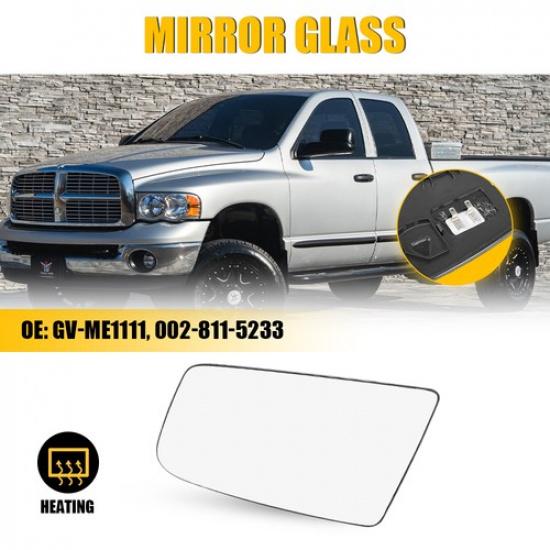 Left Heated Mirror Glass with Backing Fits Mercedes Sprinter 3500 2010 2018 black 91460000MAC0ERN052