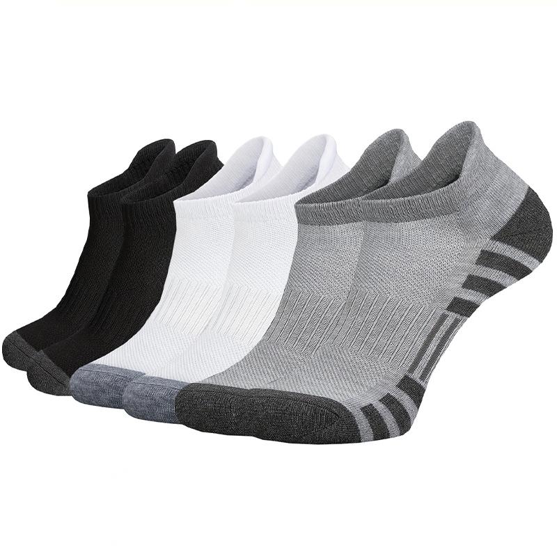 12 Pairs Men s Mesh Breathable Sports Ear Lifting Socks All Season Solid Color Low Cut Casual Mens Short Tube Socks One Size black Versatile socks