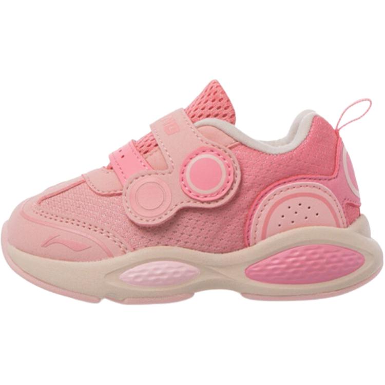 Li Ning модные нескользящие износостойкие дышащие низкие спортивные повседневные туфли детские кроссовки розовые YKHR016-4 20 pink Li-Ning