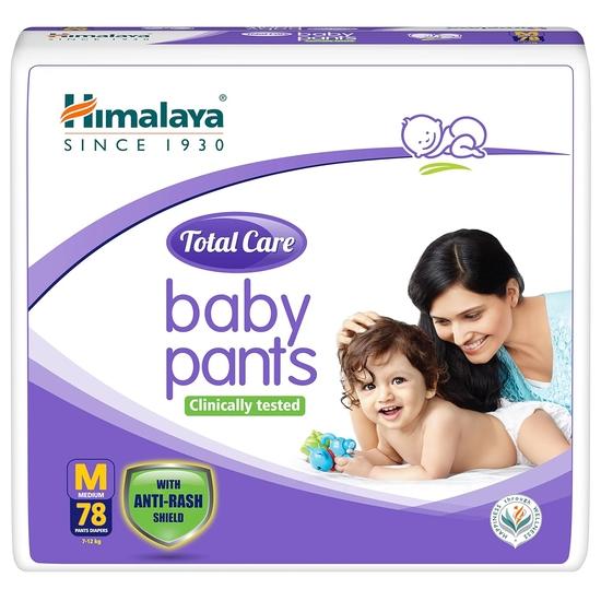 Подгузники-трусики Himalaya Total Care Baby, средние (M), 78 Количество, (7 - 12 кг), С защитой от высыпаний, индийским алоэ вера purple