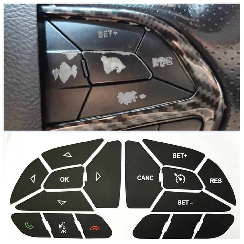 1 комплект наклеек для ремонта кнопок рулевого колеса, черные, для Dodge Charger 2016-22 gray Topfactory