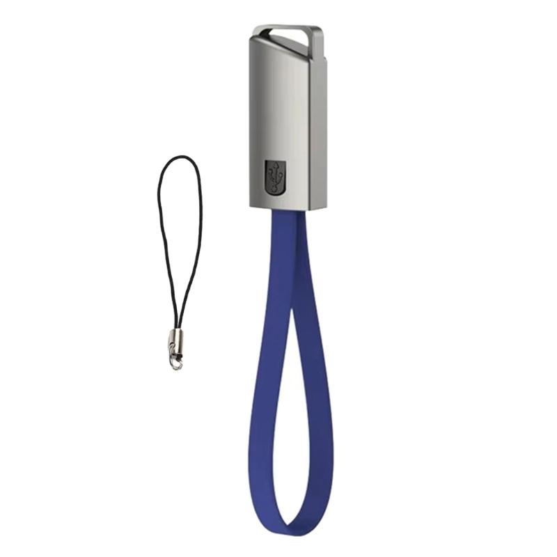 Зарядный кабель USB на Type C Креативный брелок Деталь 2.4A Высокая скорость 480 Мбит/с Синхронизация Зарядный провод для путешествий синий Cheese Bread Ball