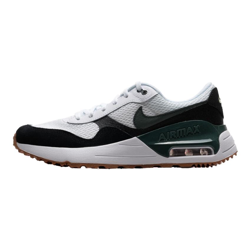 Nike Air Max SYSTM Износостойкие Дышащие Низкие Детские Кроссовки для Бега Белый Черный Зеленый Подростковые Кроссовки DQ0284-115 40 gray