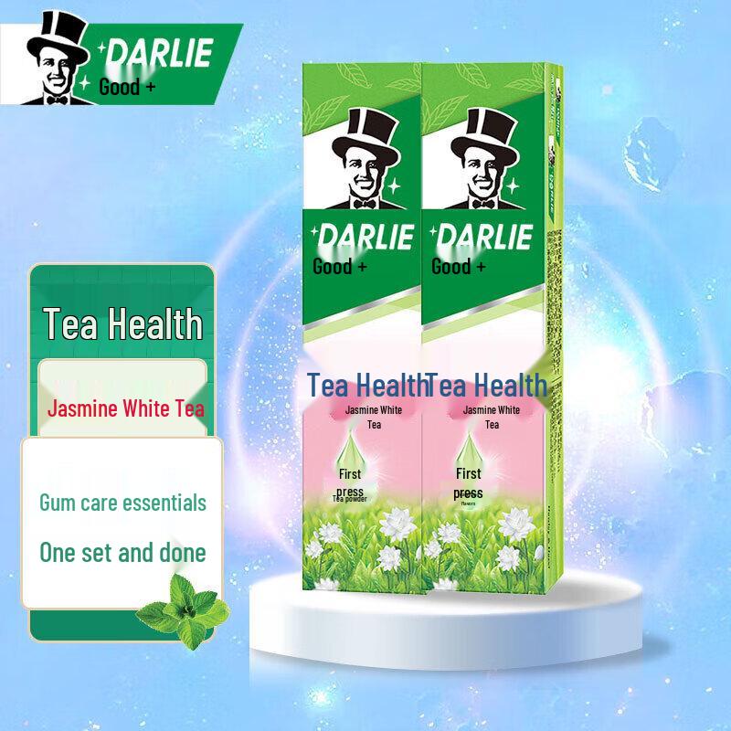 Зубная паста Darlie Tea Benefit с жасмином и белым чаем (2 x 140г) green