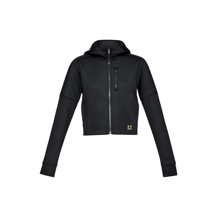 Under Armour Perpetual Short Casual Sports Hoodie Женские толстовки с капюшоном черного цвета 1314255-001 S black