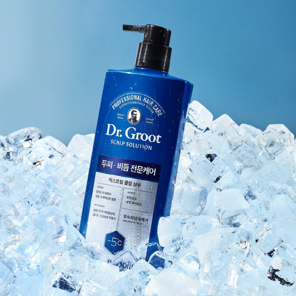 Dr.Groot Scalp Solution Шампунь для ухода за кожей головы против перхоти с экстремальным охлаждающим эффектом, 700 мл white