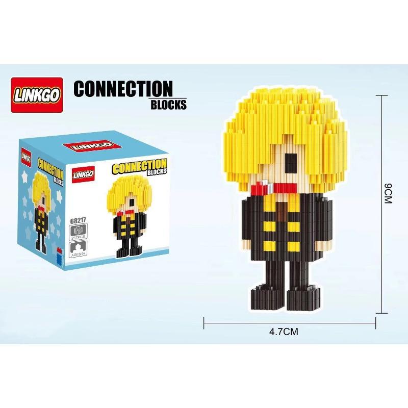 One Piece Connection Building Blocks Luffy Chopper Nami Sanji Zoro Usopp Ace Franky Brook Robi Diamond Brick Figure Toy Toy For Kids No Box yellow Exquisite toys