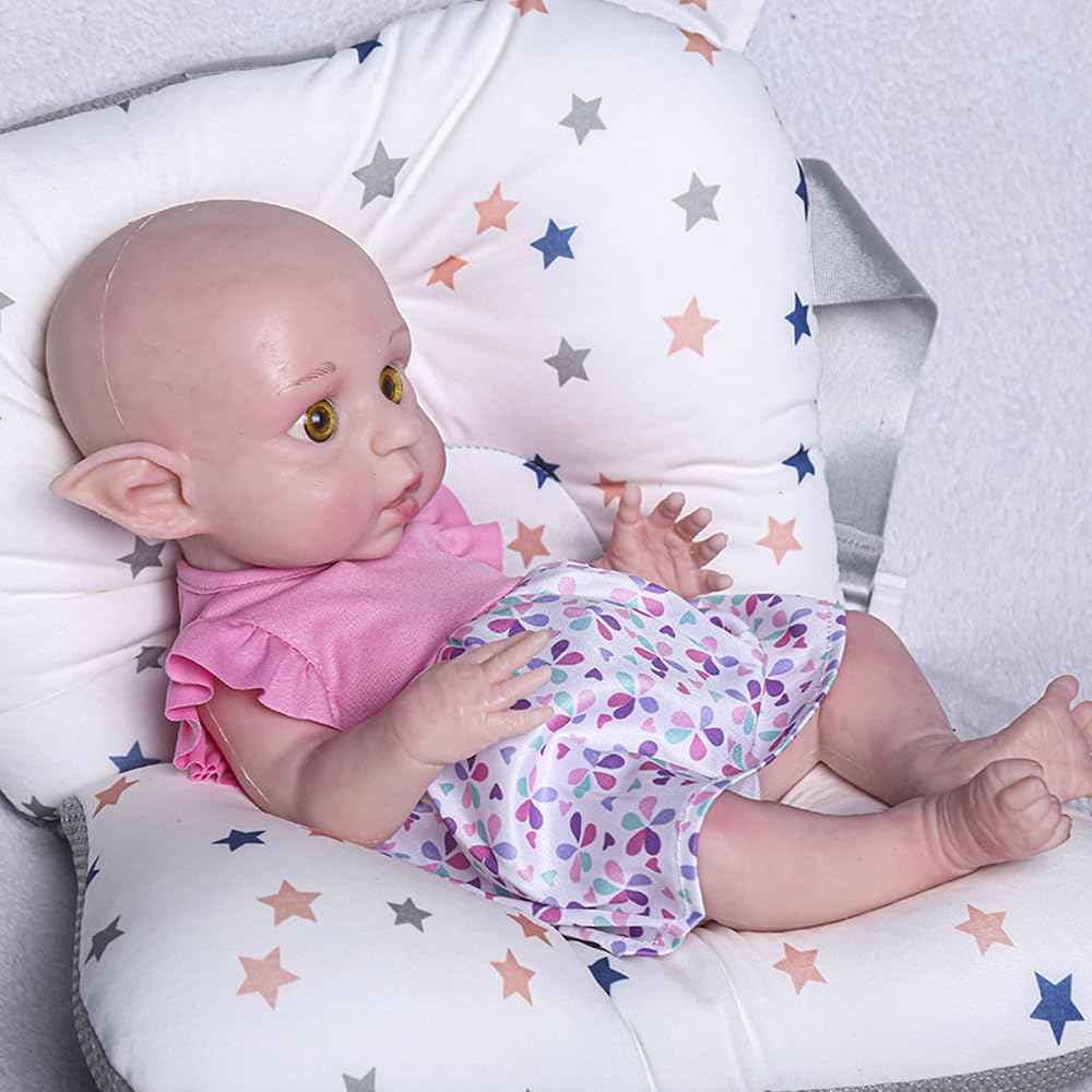 COSDOLL Полностью силиконовая кукла-реборн 16,5  Реалистичная девочка-новорожденная (2,5кг) gray SAMURAI STYLE