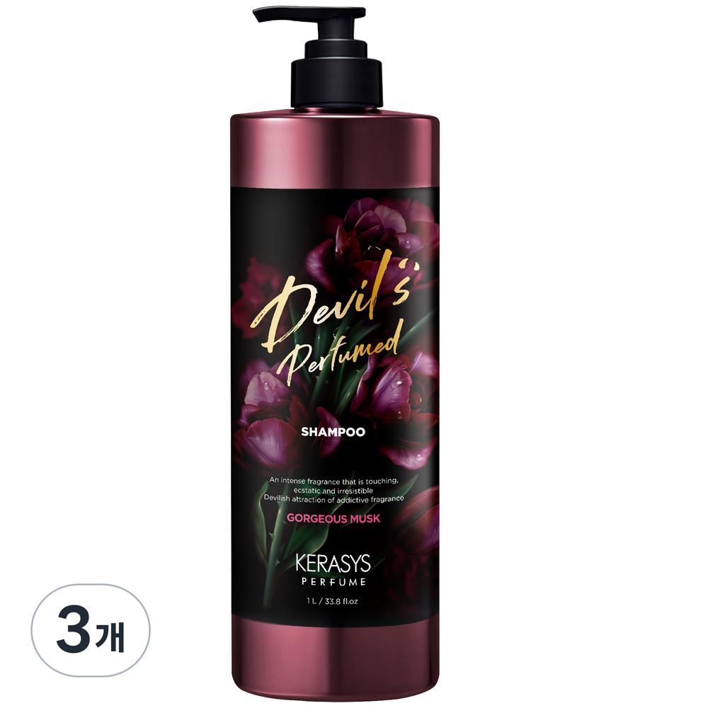 Kerasys Devils Perfume Шампунь Великолепный Мускус, 1 л, 3 шт. black BeautyGlam