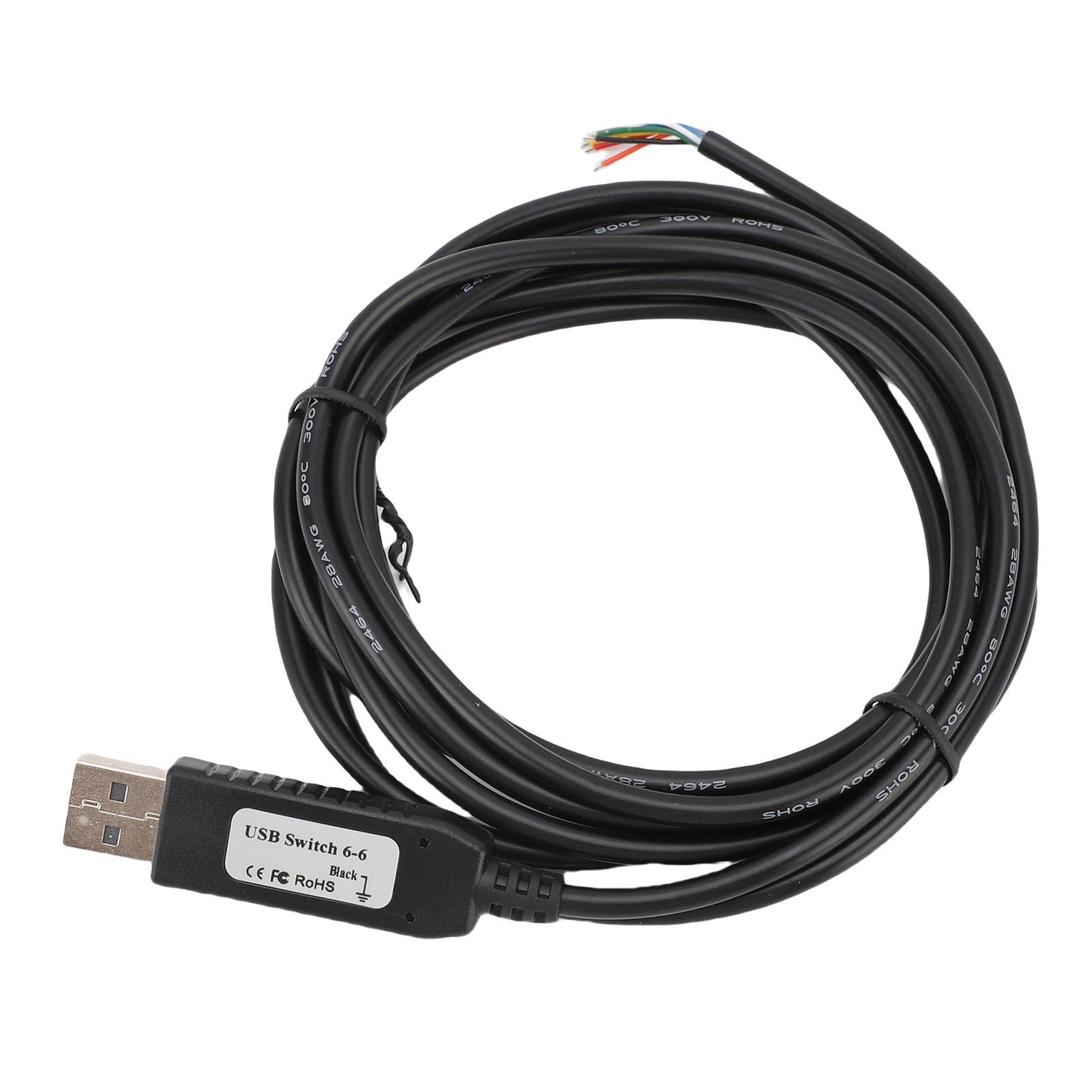 DIY Переключатель Линии USB Кабель Переключателя Поддержка Настраиваемых Горячих Клавиш Клавиатуры Мыши 6,56 фута black DIYelecs