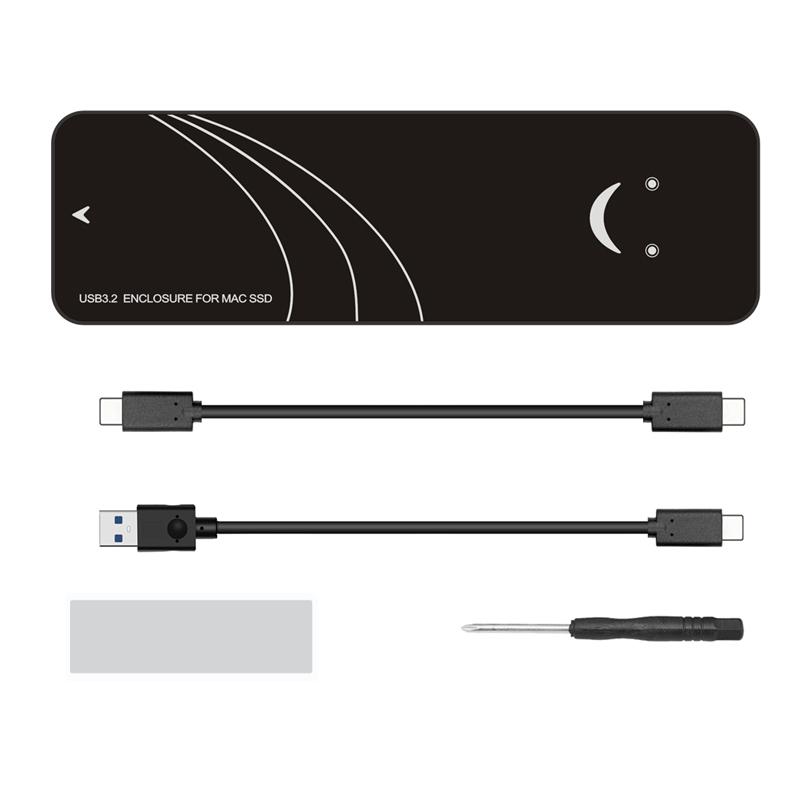 Корпус-адаптер для NVME M2 SSD Mac SSD Enclosure USB 3.2 для Apple Macbook Air Pro Retina 2013 2014 2015 2016 2017 gray Chic Home
