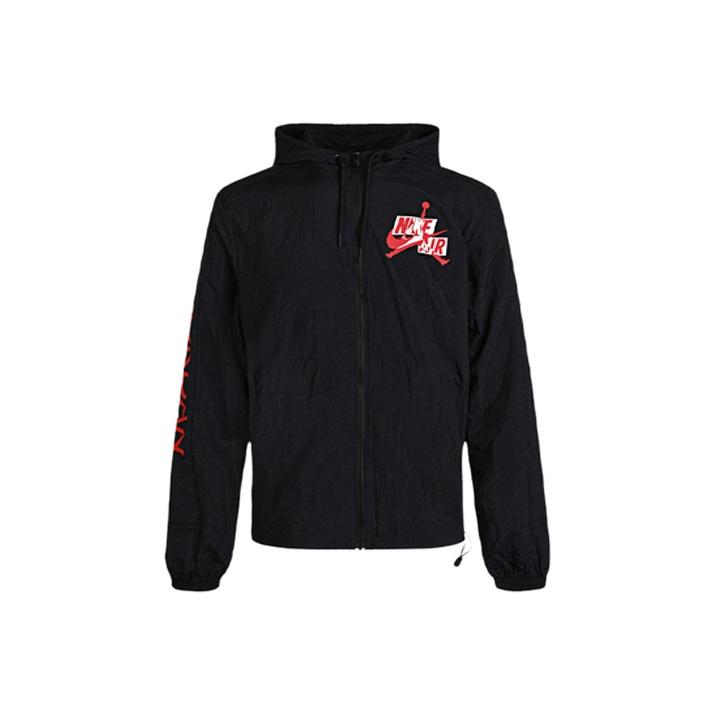 Ветровка Jordan Jumpman с полной молнией спереди и капюшоном, мужская верхняя одежда, черная CN3824-010 M black