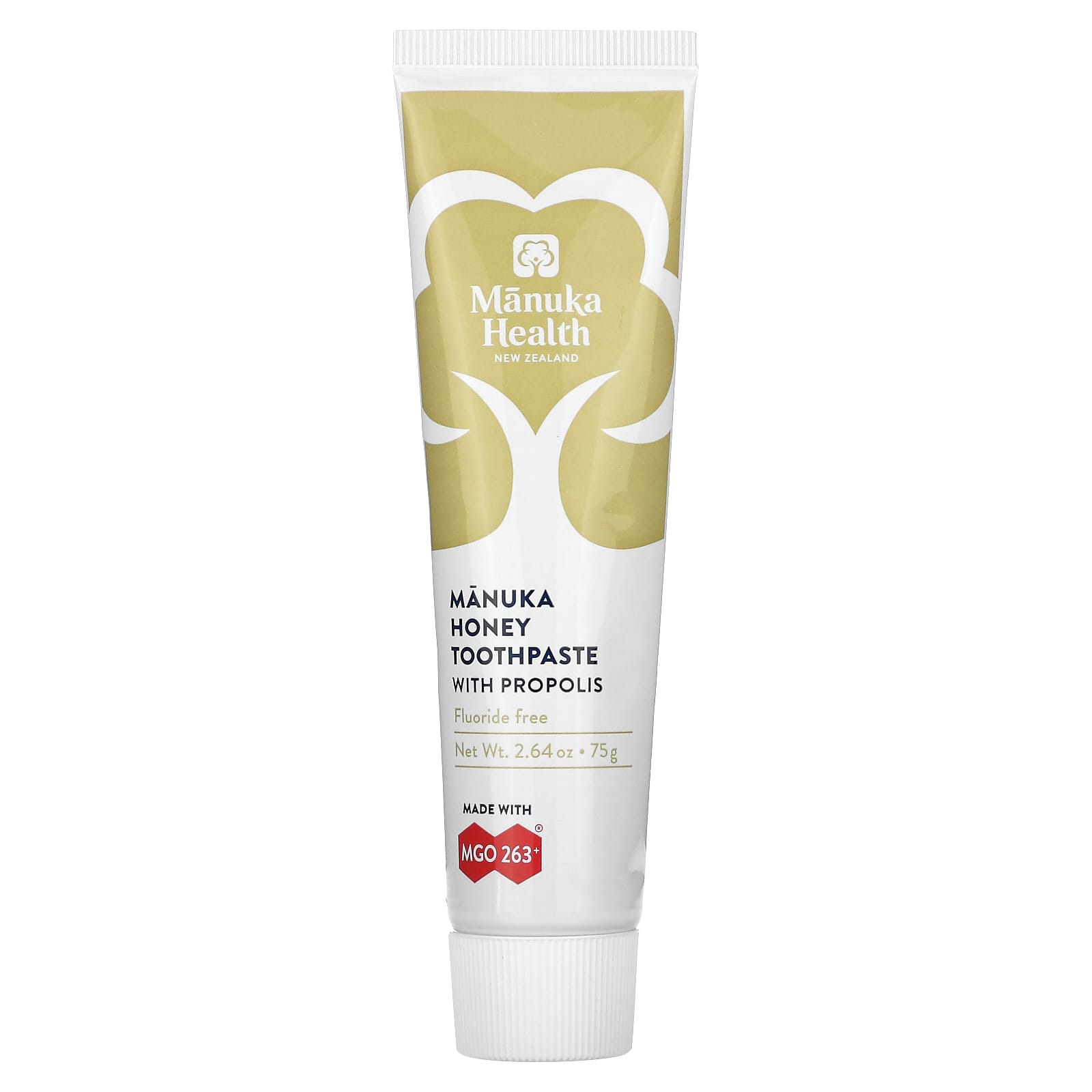 Зубная паста с медом манука без фтора и с прополисом, 75 г(2,64 унции) white Manuka Health
