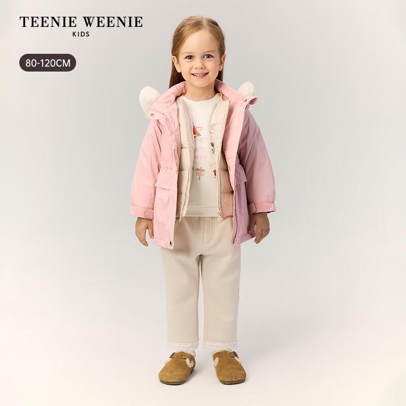 Teenie Weenie Kids Детские Девочка Серебристая Лиса Флис Кружево Штаны-Гарем 100 beige