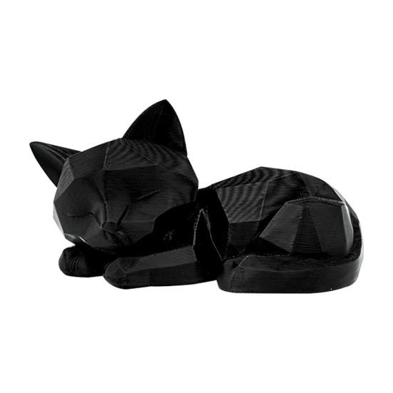 Минималистичная фигурка кошки, напечатанная на 3D-принтере, спящий питомец для рабочего стола, украшение для дома, офиса, автомобиля black Home Textile Star