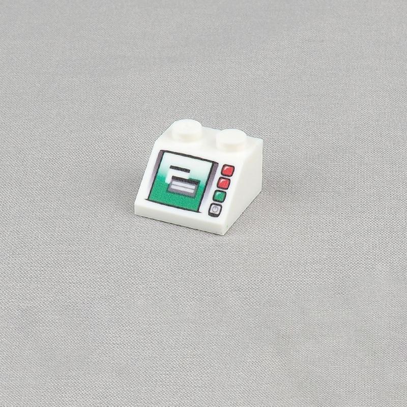 MOC 10 шт. Печатный 3039pb Компьютерный экран Окно Узор Строительный блок Набор Украшение комнаты 3039 Интернет-кафе Частицы DIY Игрушки white Professional fishing