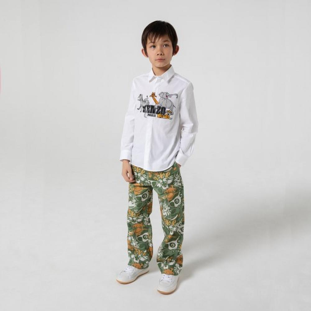 Праздничная рубашка Kenzo Kids Белая Z256afif11 5Age_108CM gray