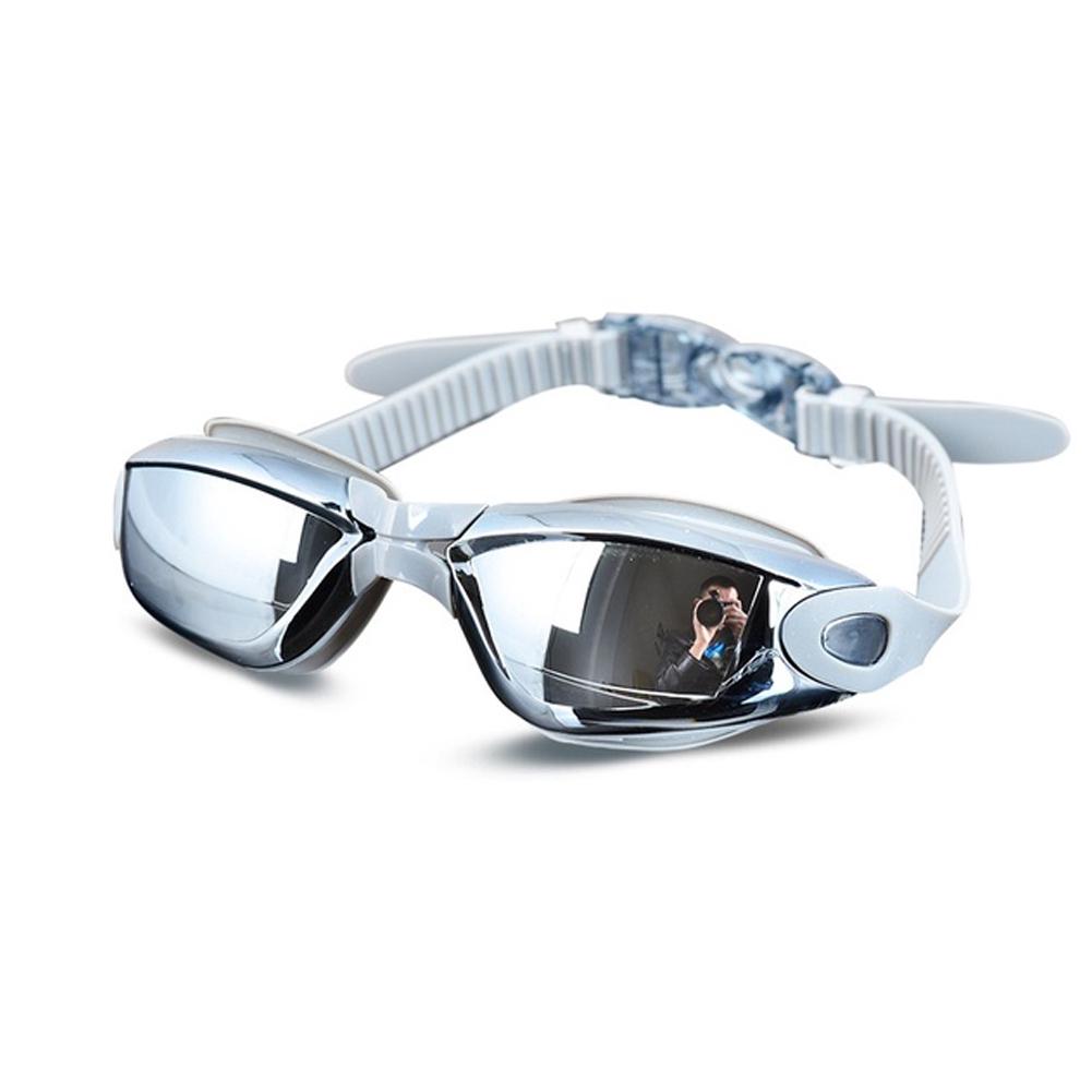 Гальванопокрытие УФ водонепроницаемый анти-туман купальники очки плавание дайвинг очки Gafas регулируемые очки для плавания женщины мужчины white Light makeup