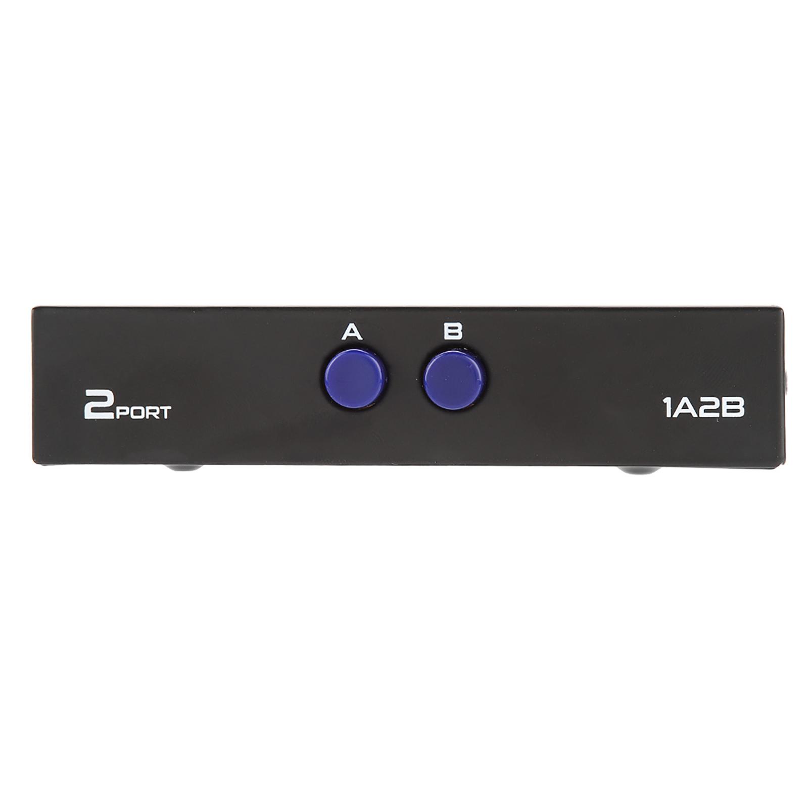 2-портовый USB 2.0 ручной переключатель общего доступа, коммутатор для ПК, принтера, сканера Type 1 blue KaiSai
