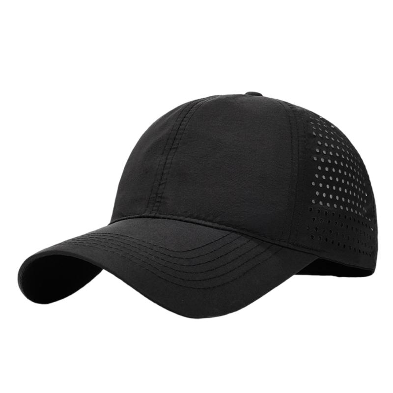 Быстросохнущая бейсболка с вентиляцией, удобная кепка-snapback для хайкинга, бега, езды на велосипеде, унисекс для женщин и мужчин чёрный Cornbread