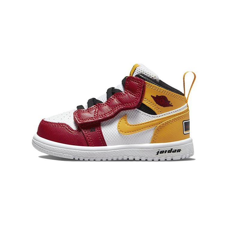 Кроссовки для малышей Air Jordan 1 Mid ALT SE TD Motorsport Белый Черный Университетский Золотой DJ6250-067 22 brown