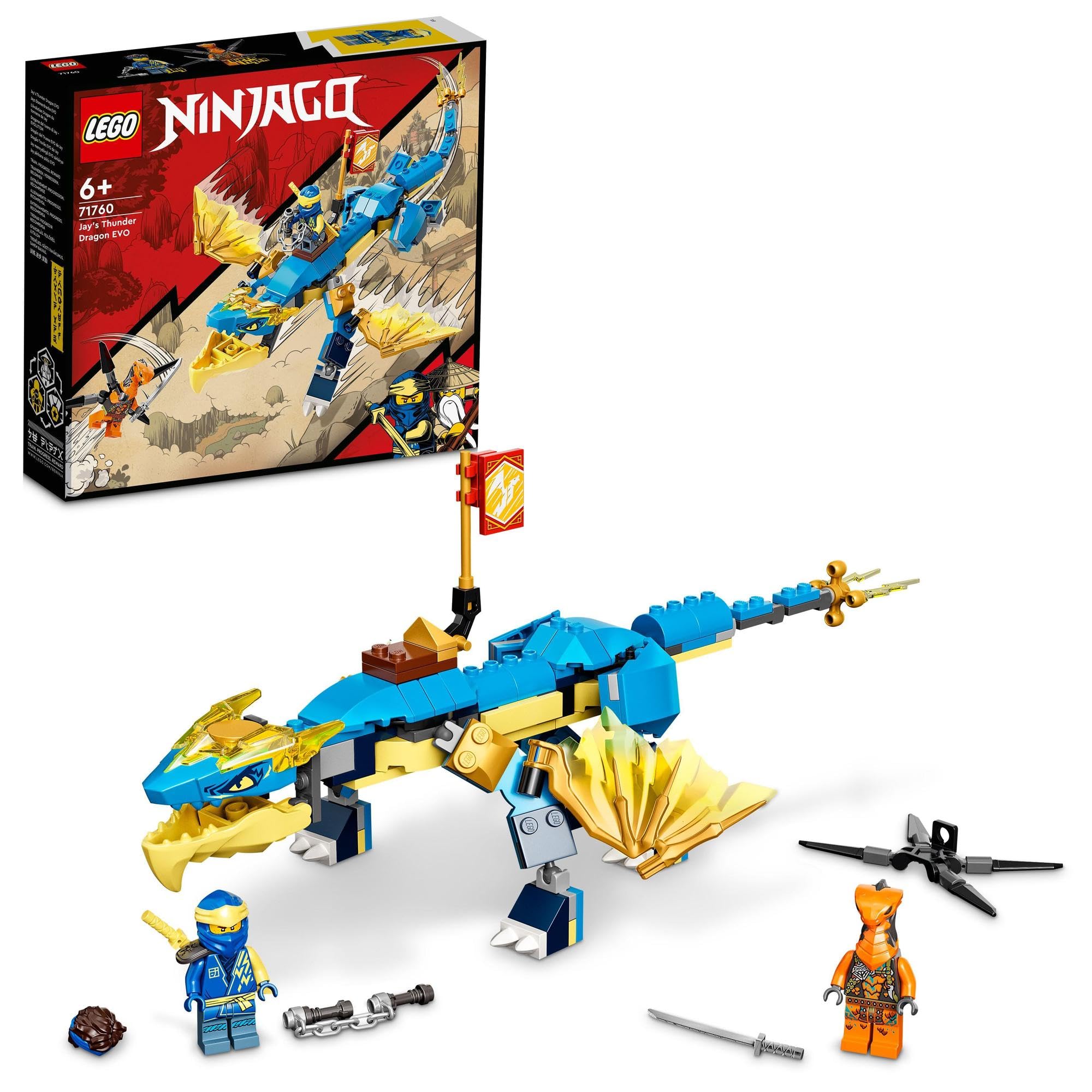 LEGO Ninjago Дракон грома Джея EVO 71760 Игрушечный блок Подарок Дракон Ниндзя Мальчики Возраст 6 лет и старше beige Sliema Japan Products
