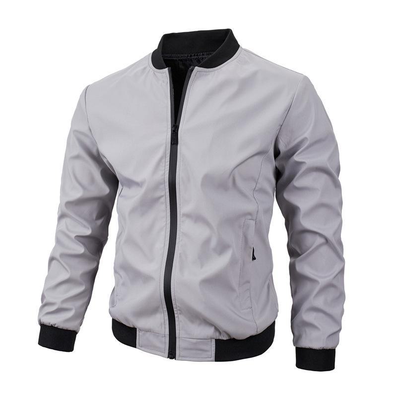 Мужские осенние куртки и топы 4XL серый Top Men Wardrobe