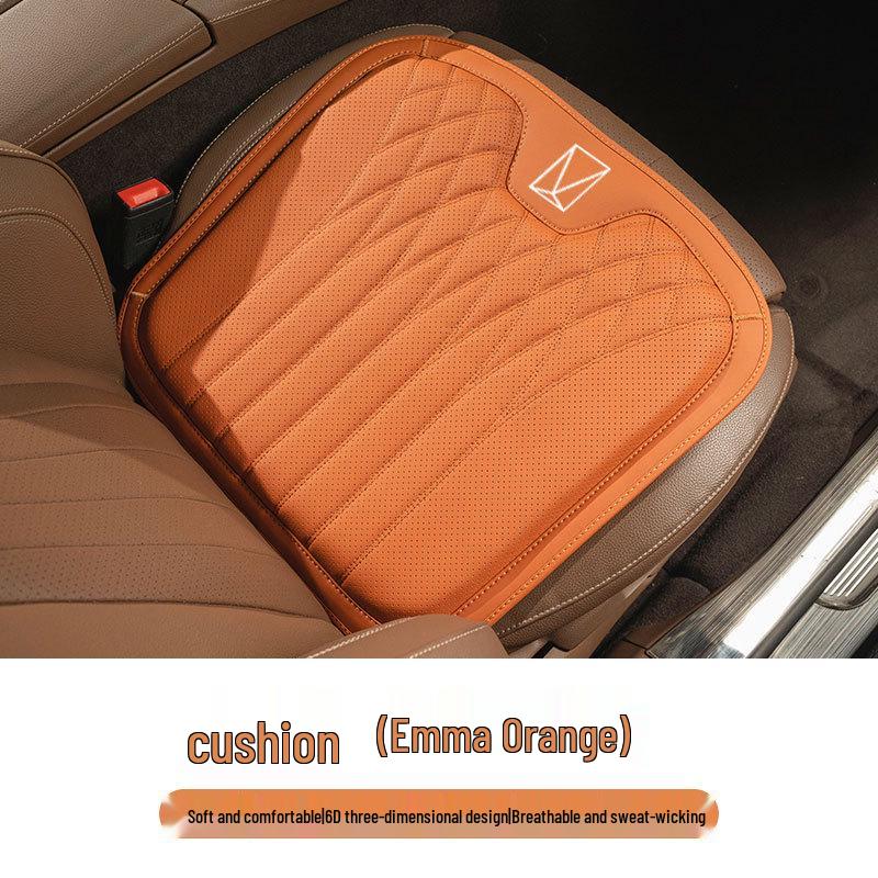 Universal Car Seat Cushion with Lumbar Support - Compatible with Avatr 06, Four Seasons Use Avatr Logo orange GearUp AutoMoto