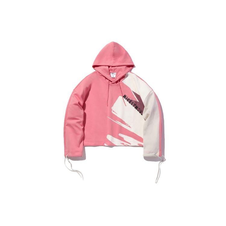 Li Ning Color Block пуловер спортивная толстовка с капюшоном женские толстовки светло-розовый AWDQ392-2 XL pink Li-Ning