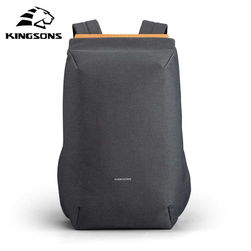 Рюкзак студенческий Jin Shengsi 15.6  с защитой от кражи, USB-зарядкой и отделением для ноутбука 15.6 inch темно-серого HomeHarmony
