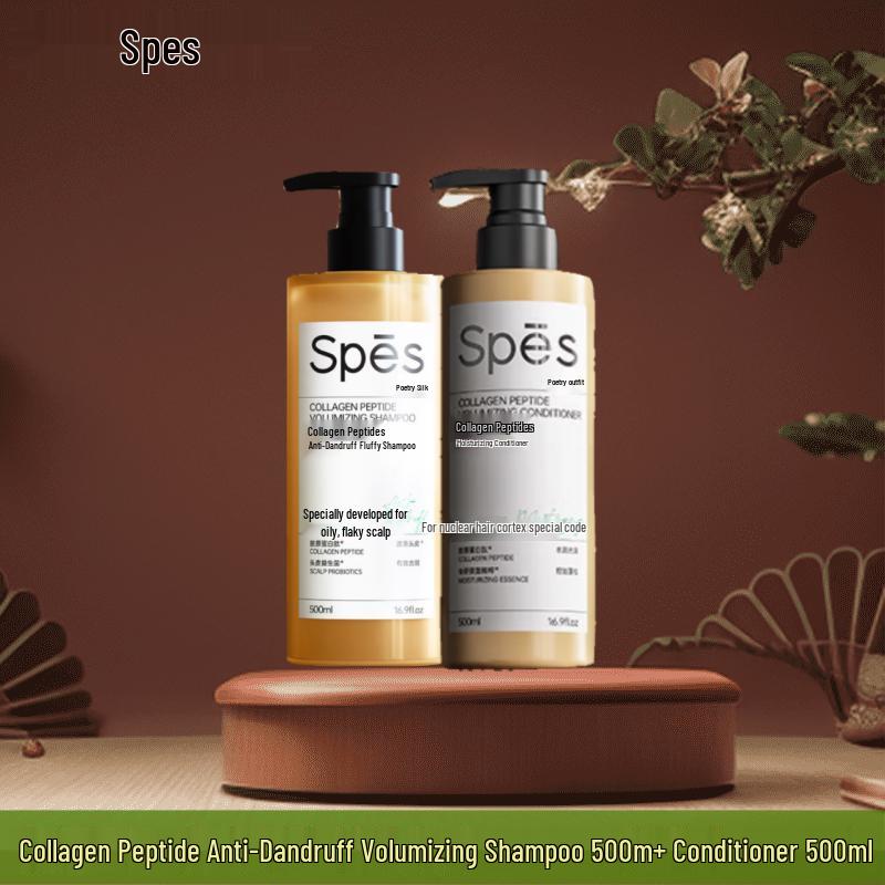 Набор шампуня и кондиционера Spes Collagen Peptide против перхоти и для объема white