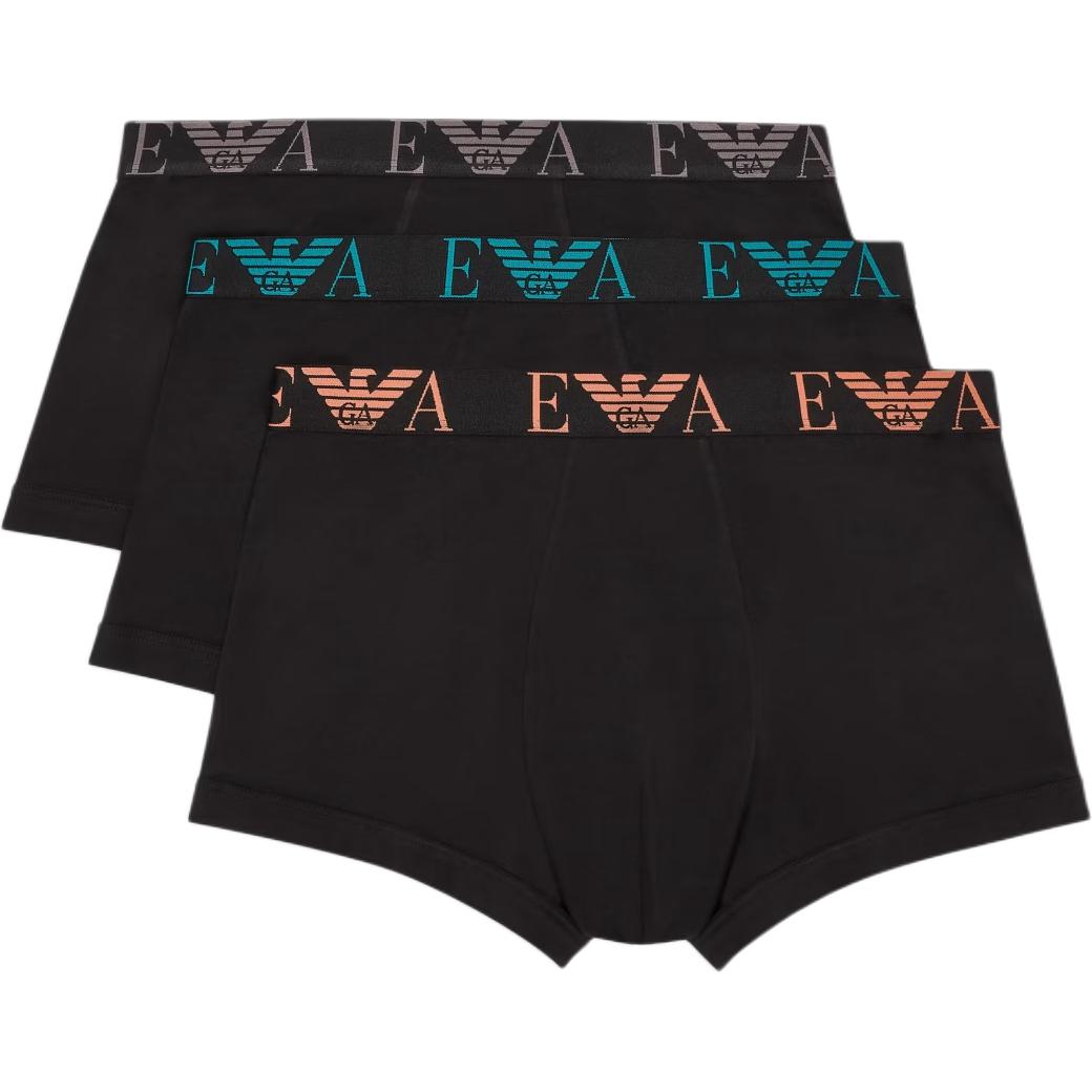 Emporio Armani Боксеры с логотипом Color Block, 3 шт., Мужское нижнее белье, Черный EM000259-AF10778-MC061 L black
