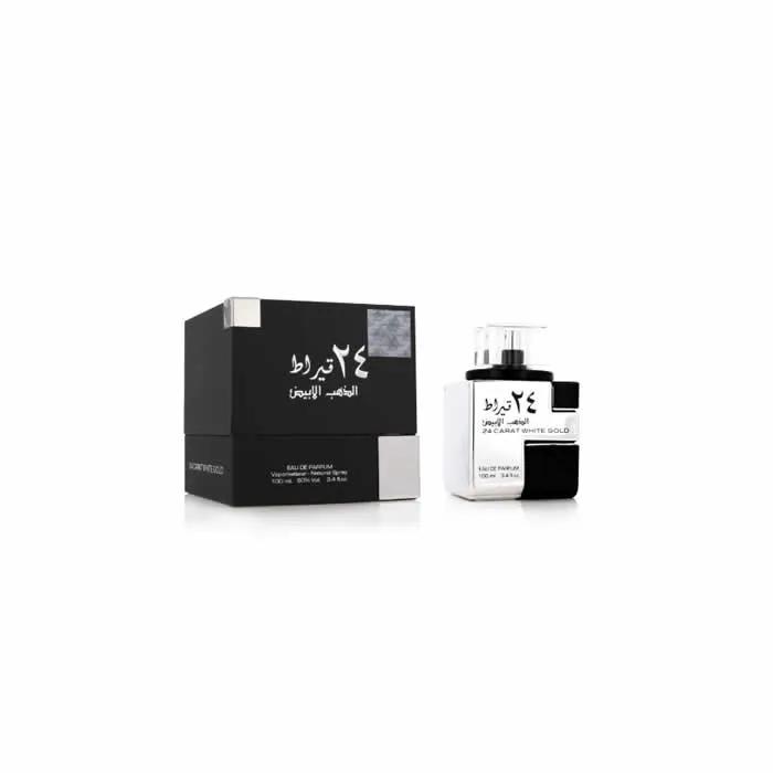 Lattafa 24 Carat White Gold парфюмерная вода спрей 100 мл для унисекс black