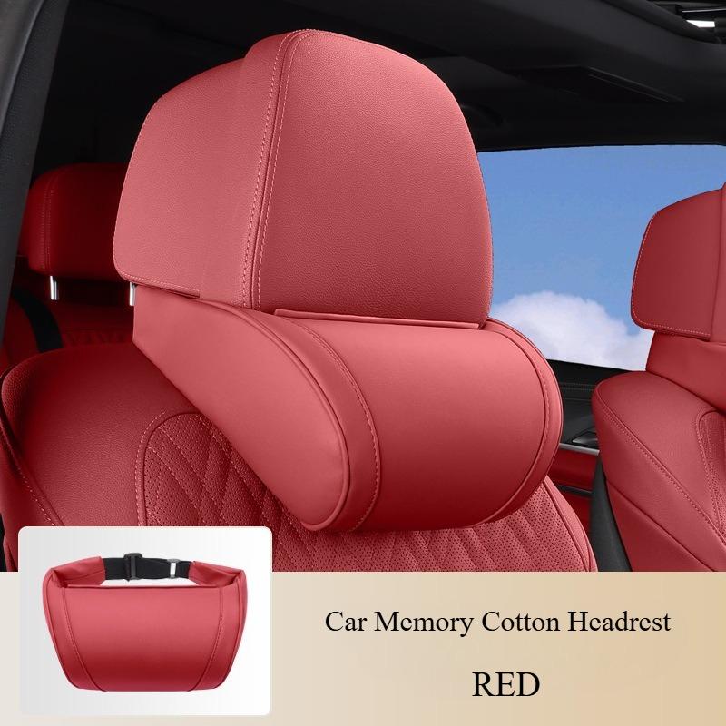 Memory Cotton Car Headrest Lumbar Support Driver s Seat Cushion Head And Neck Protection Pillow for Car Seat Accessories brown Enjoy your home life